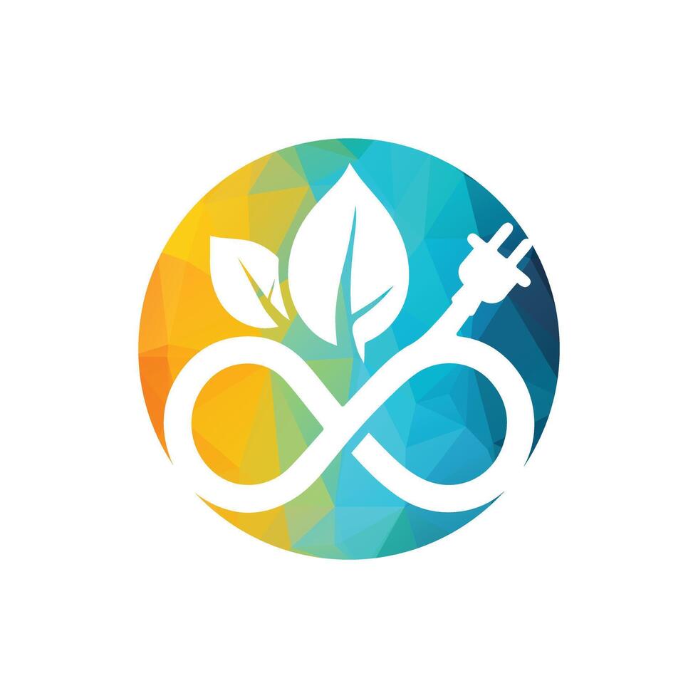 Eco-Friendly Renewable Energy Concept with Infinity Symbol vector
