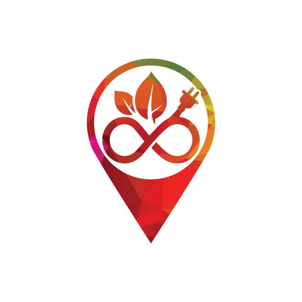 Eco-Friendly Energy Concept with Leaf and Plug Symbol vector