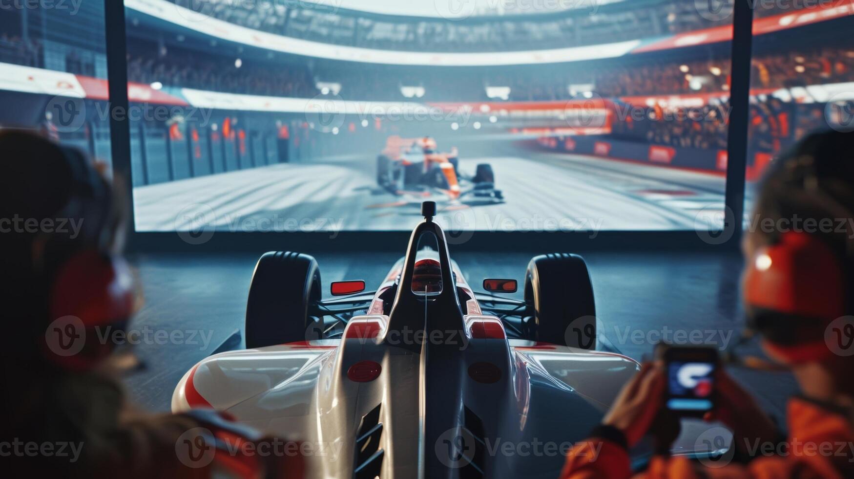Closeup footage captures the tension and excitement on the faces of team members as they watch their drivers progress on a screen cheering them on with every ping lap photo