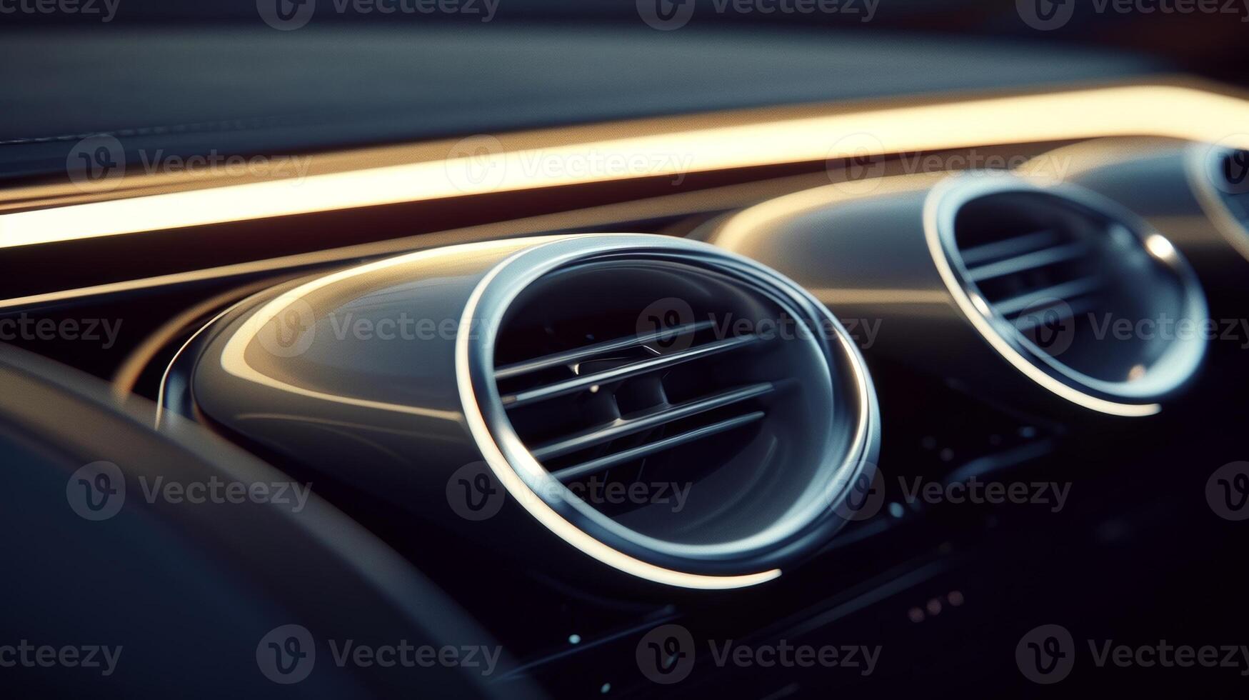 As the camera slowly pans across the backlit vents the subtle movement of the light adds a subtle touch of elegance and sophistication to the cars interior photo