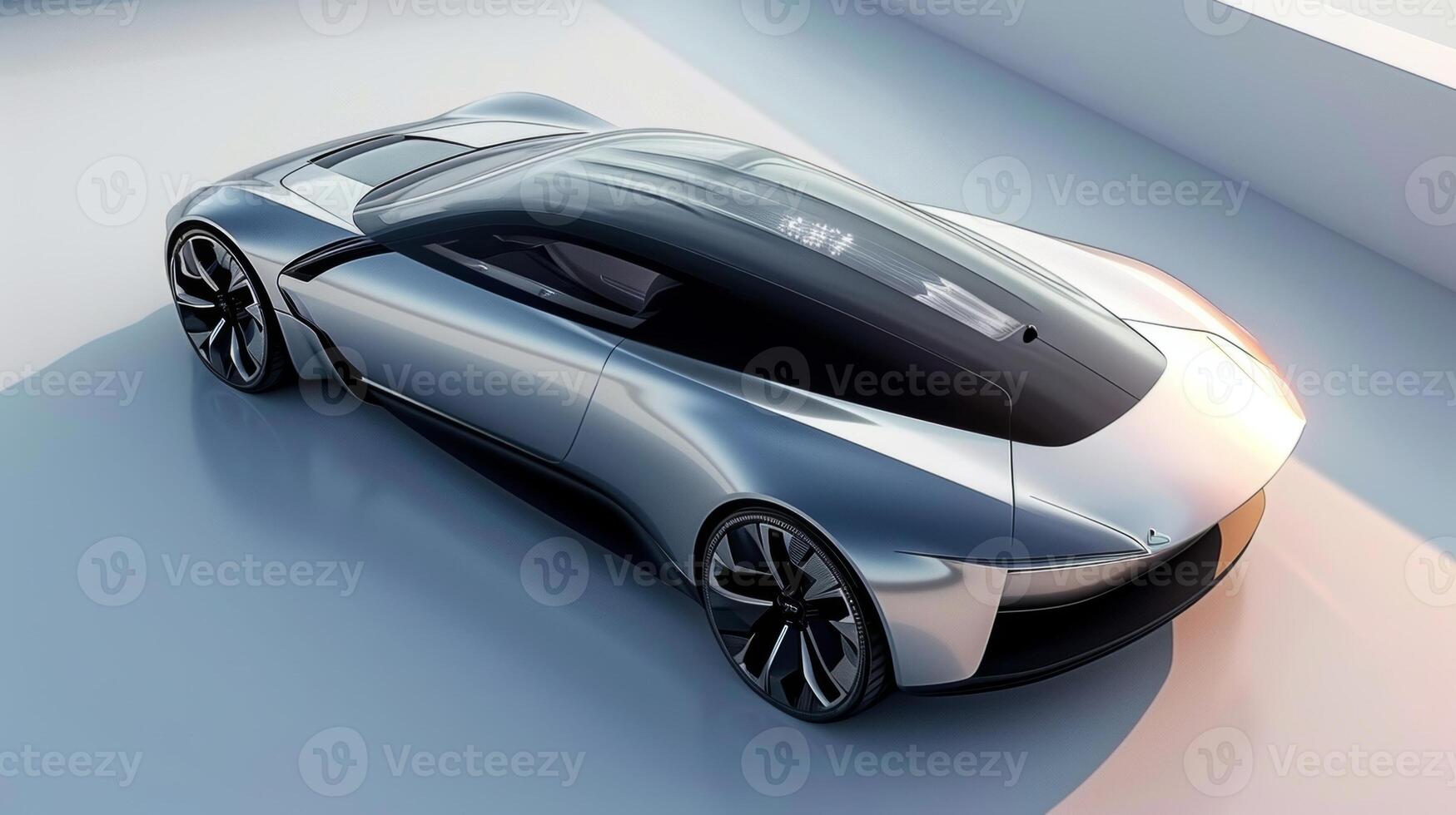 Focusing on the roof the footage showcases a sloping smooth surface designed to reduce wind resistance and improve the overall aerodynamics of the car photo