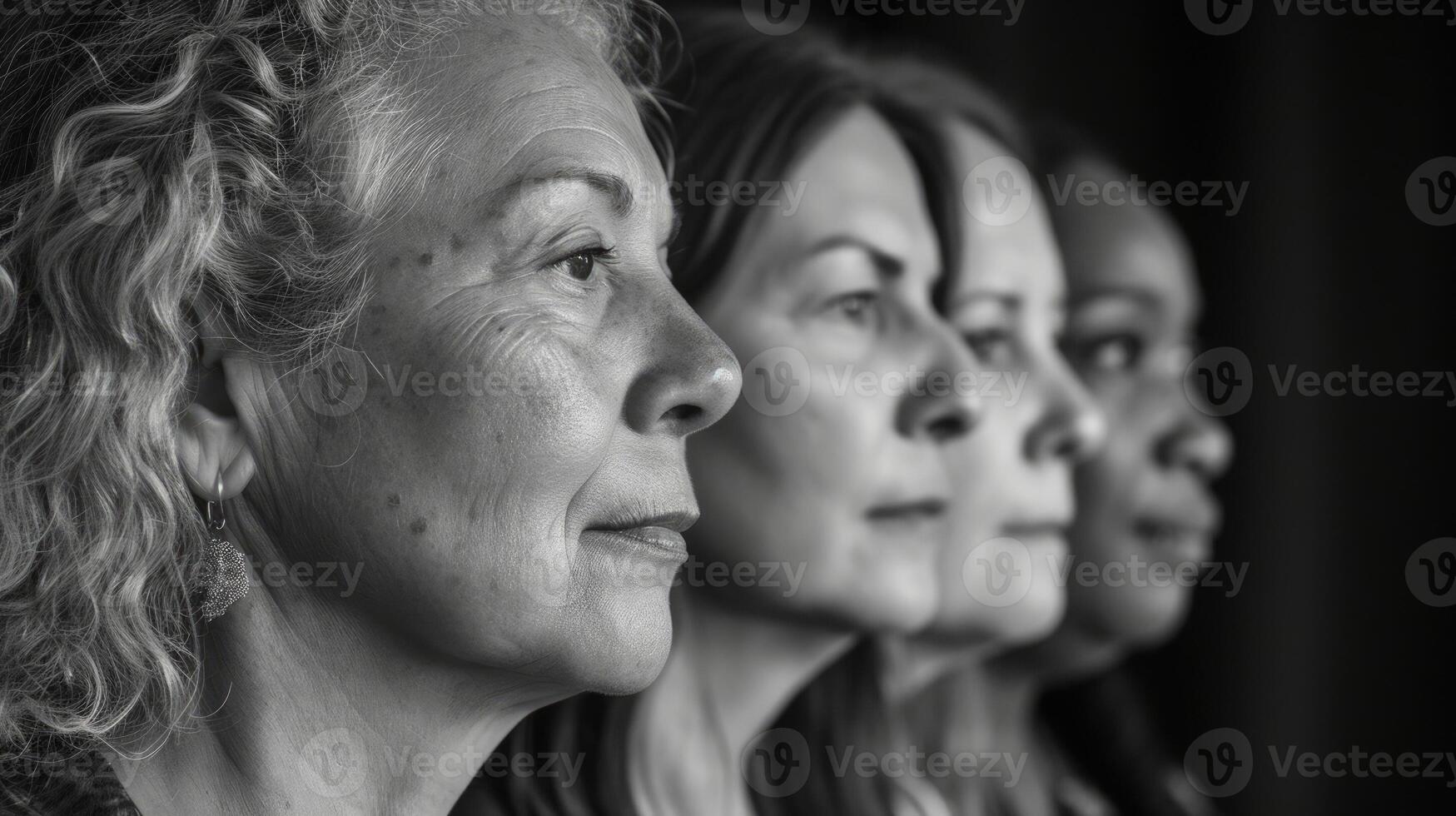 A group of survivors of domestic violence their faces filled with hope and strength as they share their stories and support each other on their journey to recovery photo