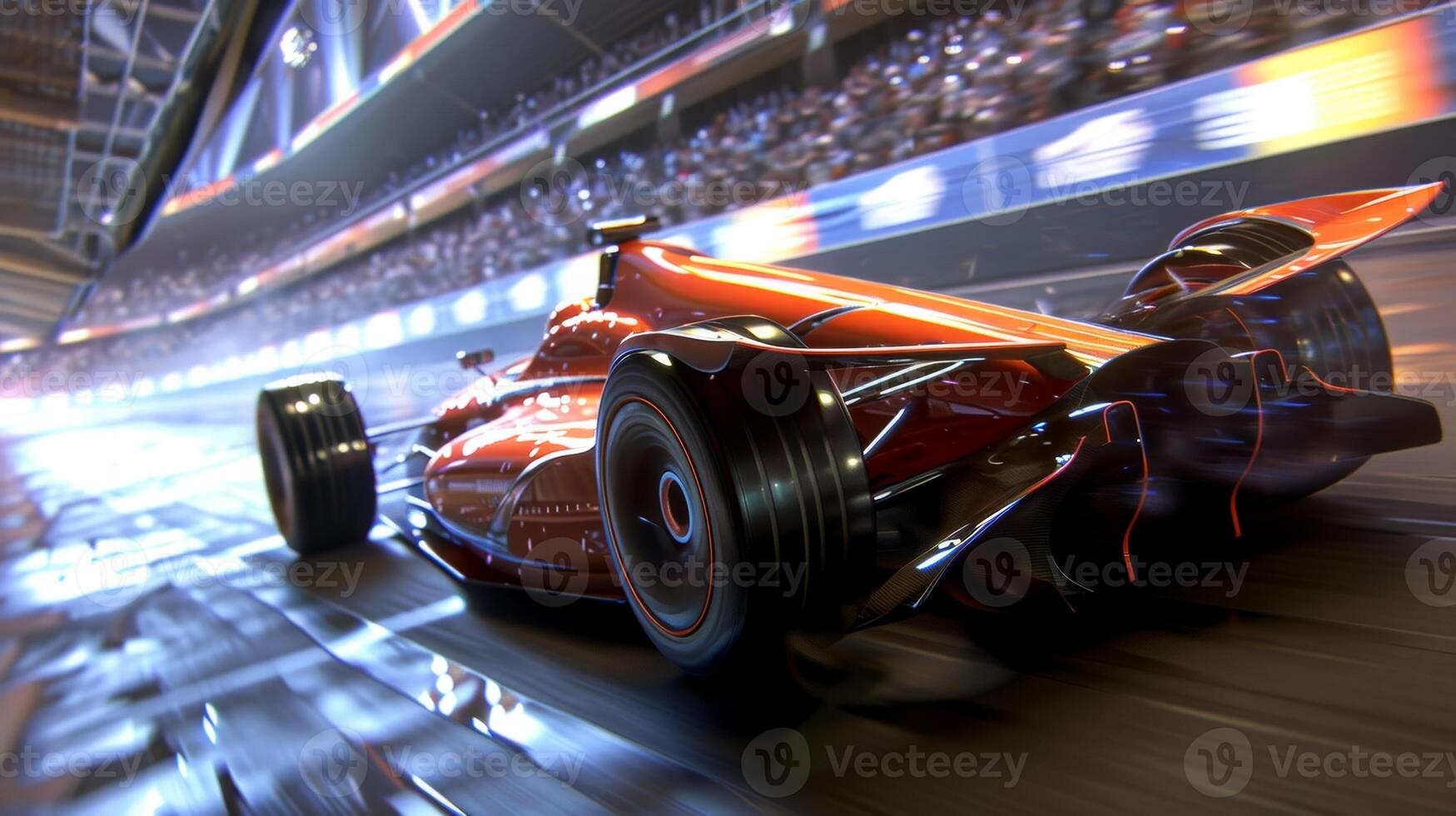 The rookies eyes dart frantically around the track searching for any sign of their competitors as they push their vehicle to the limit in the final lap photo