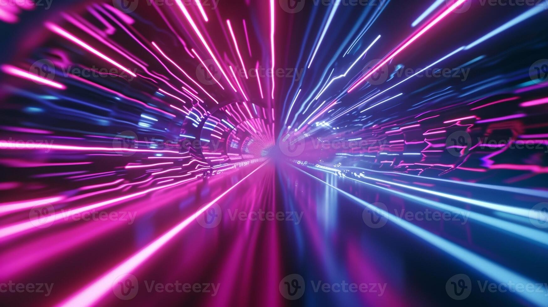A slowmotion closeup of neon lights flashing in a rhythmic pattern creating a pulsating and hypnotic effect photo