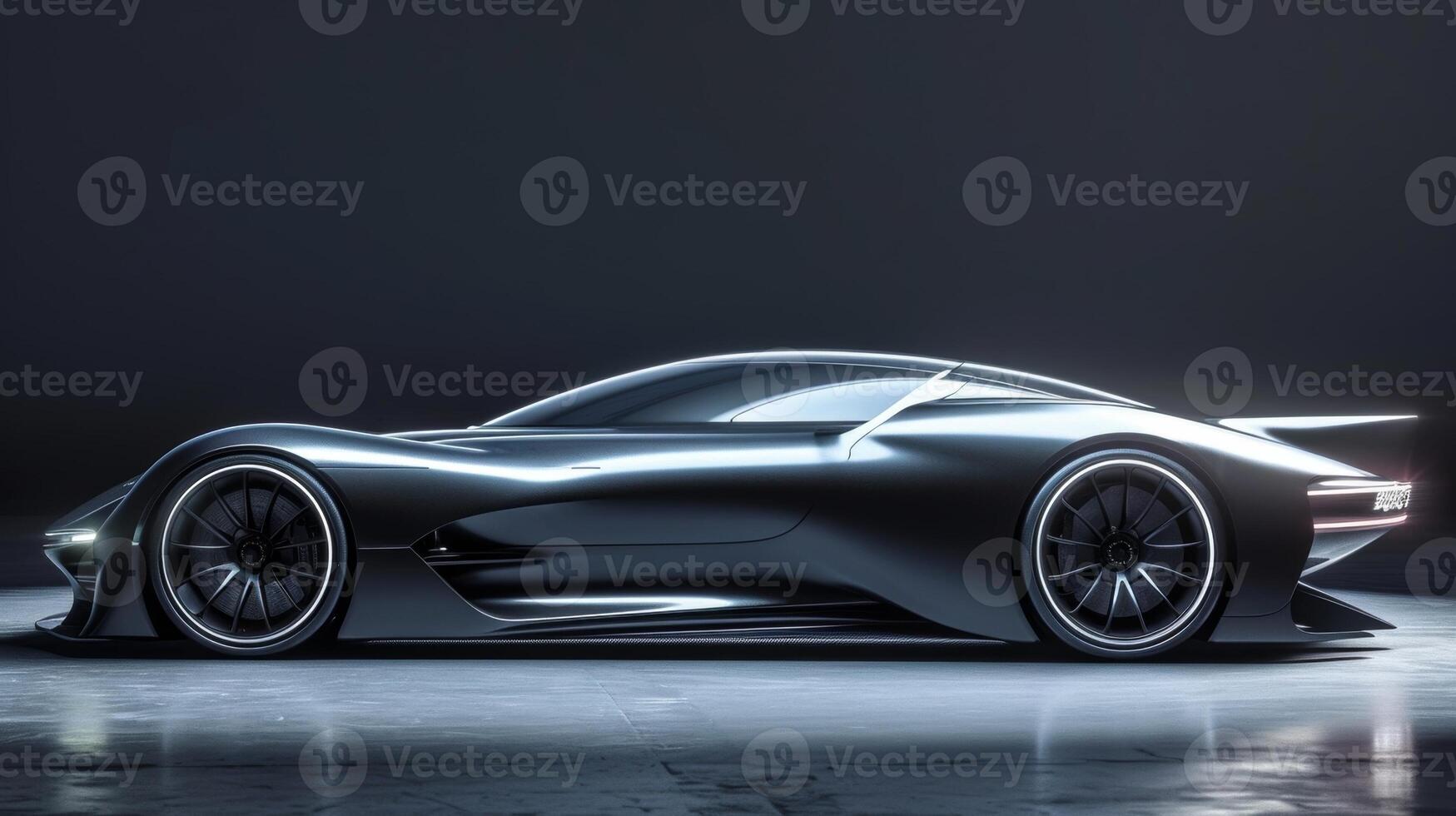 A closeup of the side view showcases the cars low streamlined profile with sleek curves and sharp edges that are optimized for maximum airflow photo