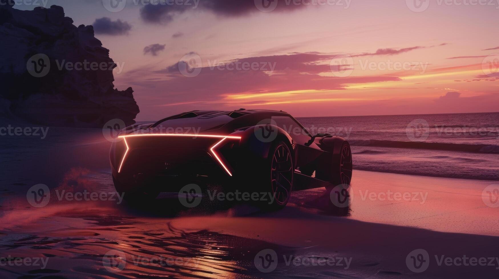 The warm glow of headlights on the sandy beach reminds us that even the most familiar coastal destinations hold endless opportunities for adventure photo