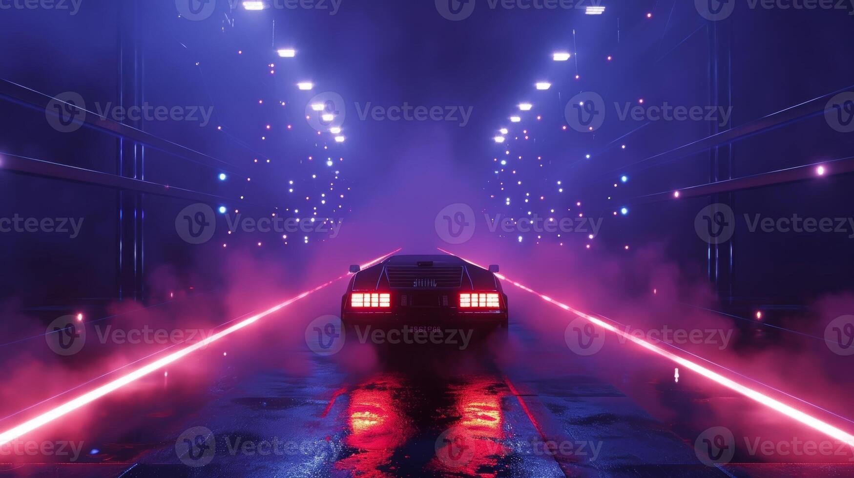 The placement of the lights and smoke forms a hypnotic pathway drawing the viewer deeper into the galactic gateway photo