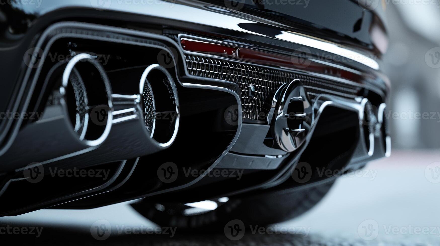 A closeup of the exhaust pipes opening showcasing any modifications or additions such as a custom exhaust tip or a resonator photo