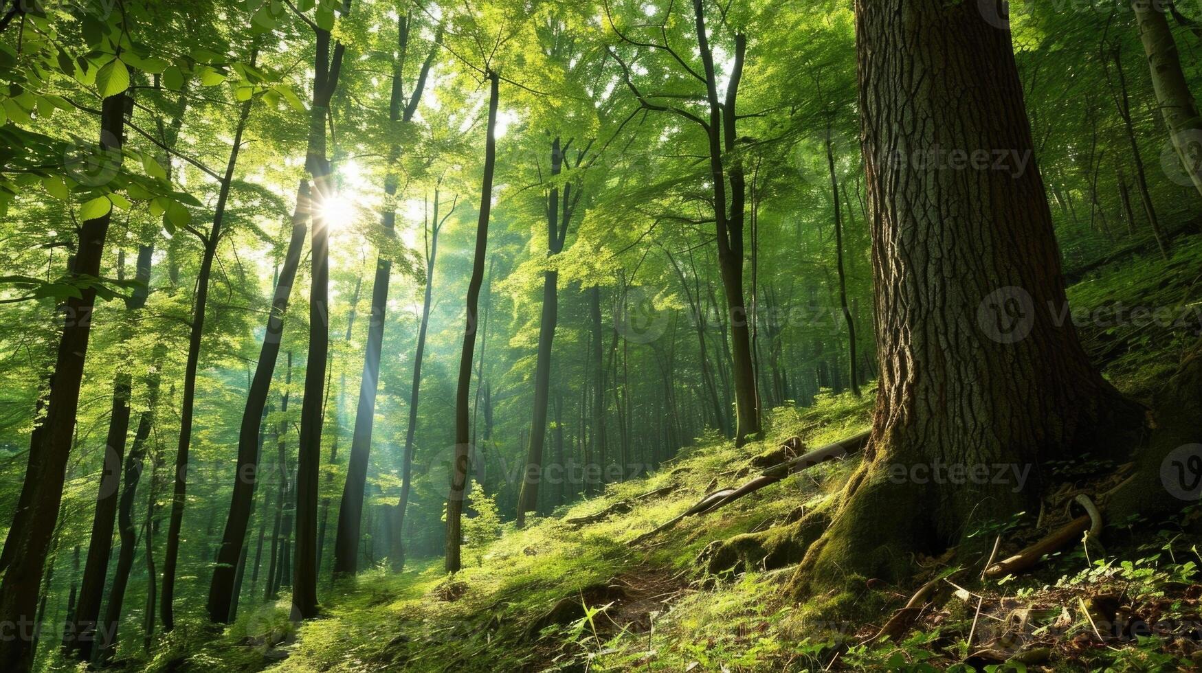 Feeling the vibrant energy of the forest all around you, filling you with vitality. photo
