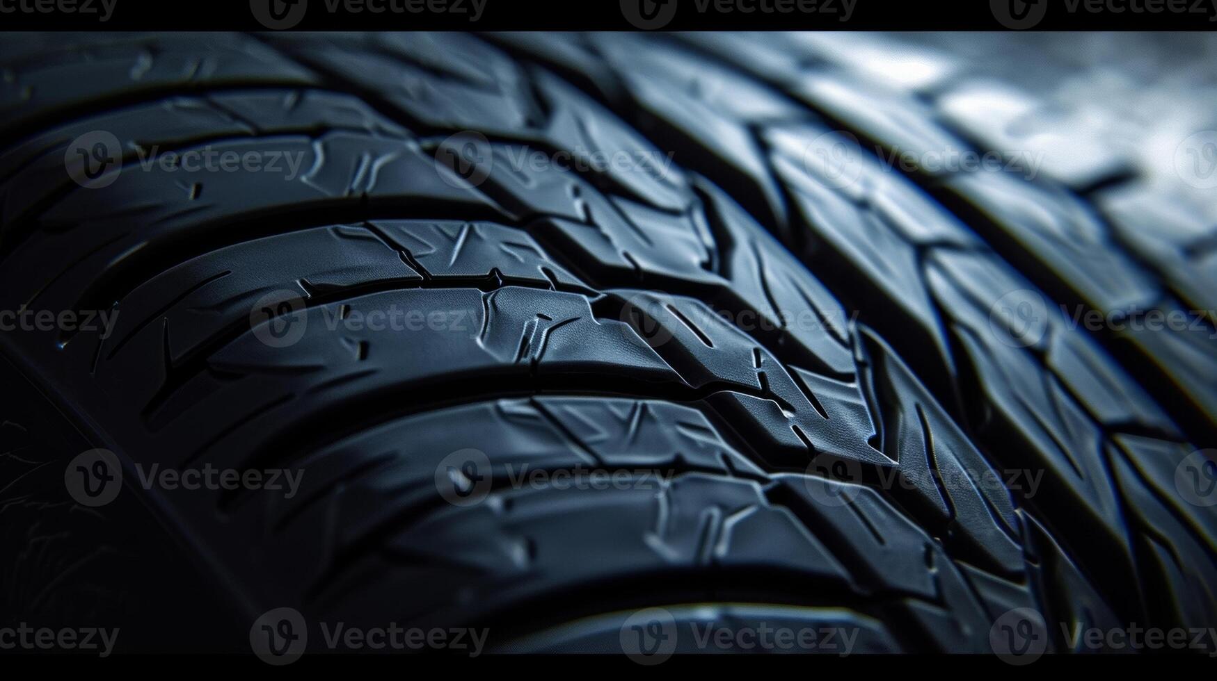 Closeup of the tires symmetrical tread pattern designed for even wear and consistent performance over its lifespan photo