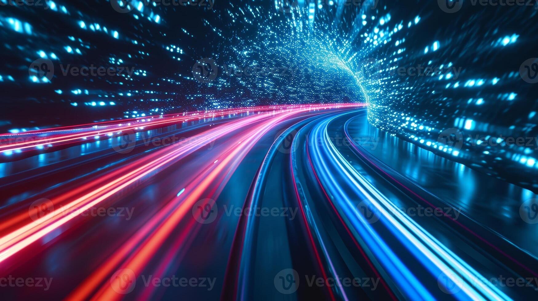 A closeup of the light trails showcases the unique and intricate patterns created by each ping vehicle further adding to the otherworldly feel of the starry drive photo