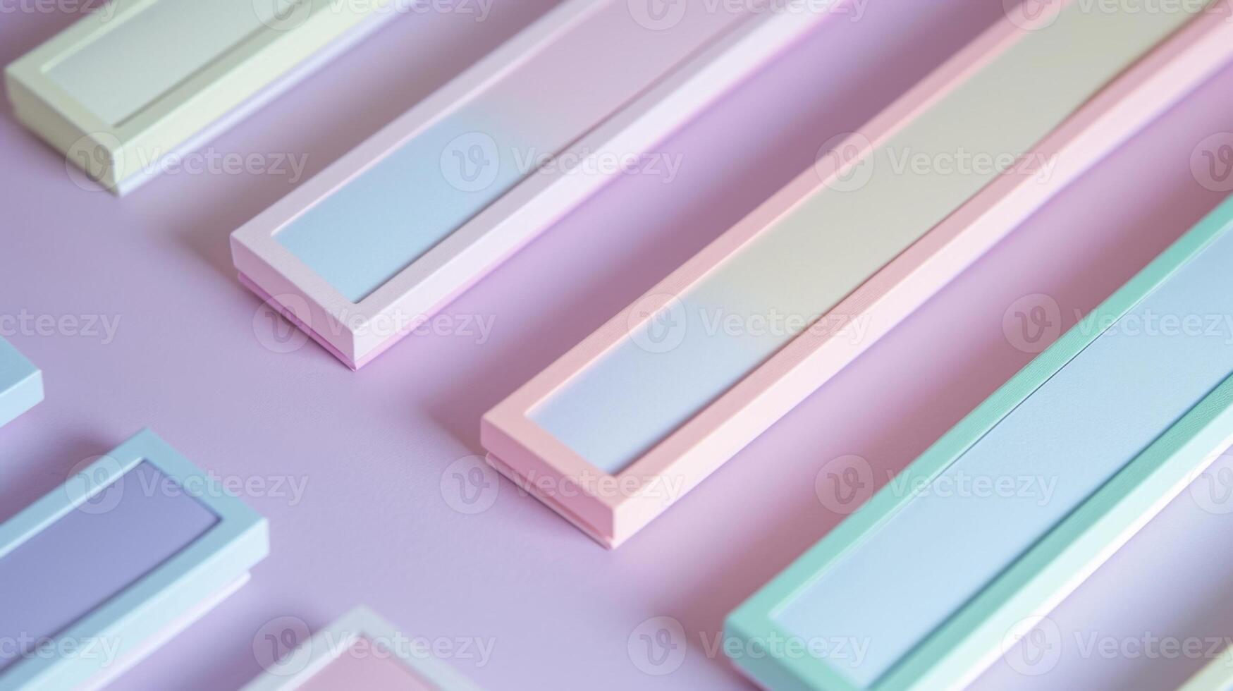 A set of pastelhued magnetic bookmarks ideal for keeping your place in documents and notebooks photo