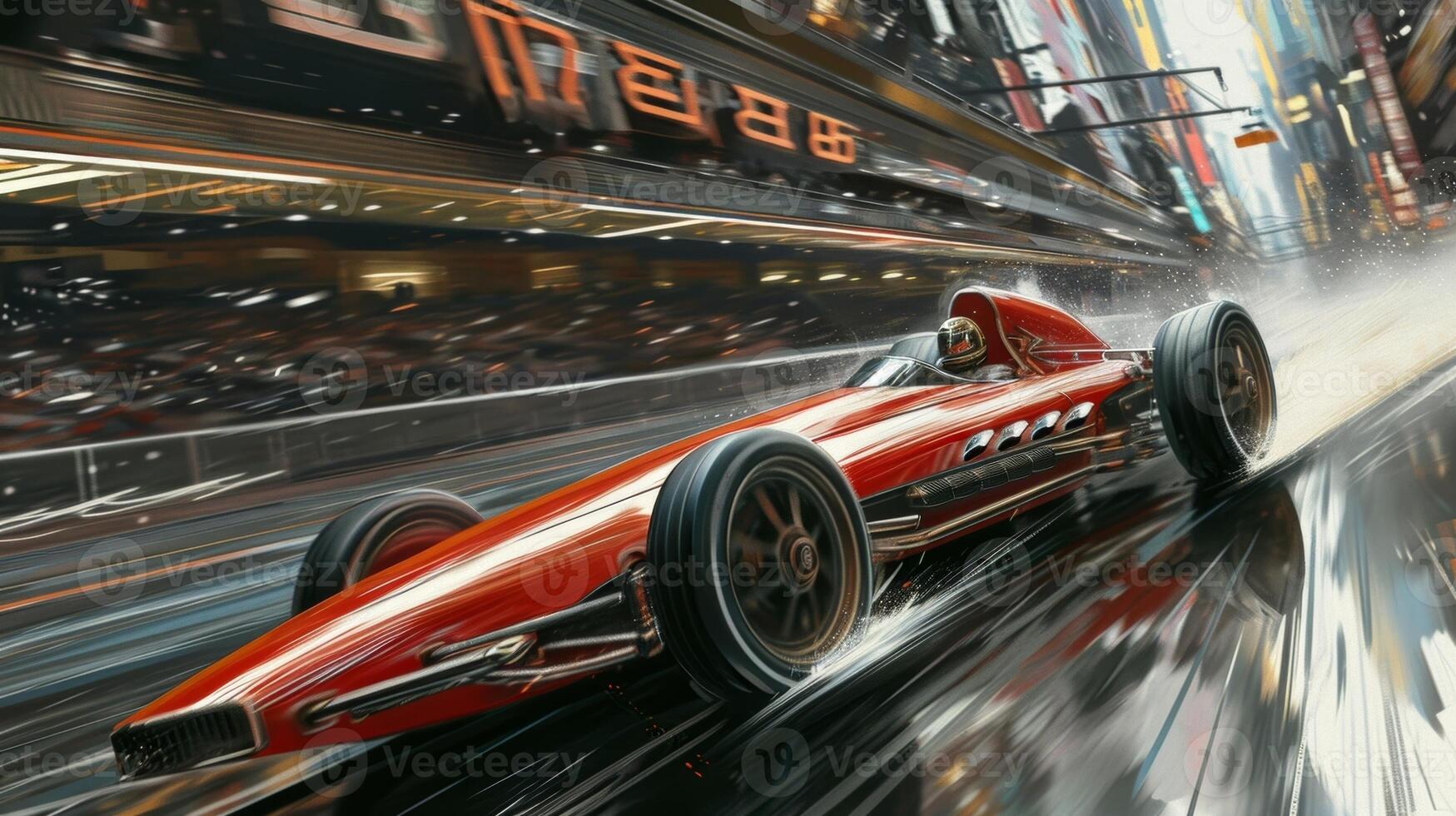 The intense highpitched whine of engines roaring past almost drowning out the cheers and screams of the crowd photo