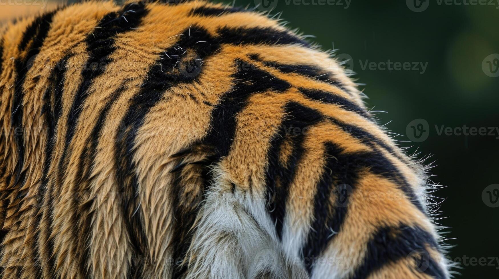 Closeup of a tigers tail usually a symbol of power and grace now marked with the harsh reality of poaching a grim indication of their diminishing numbers photo