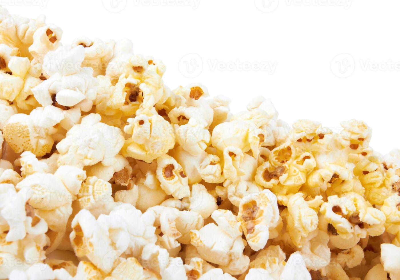 Popcorn on white photo