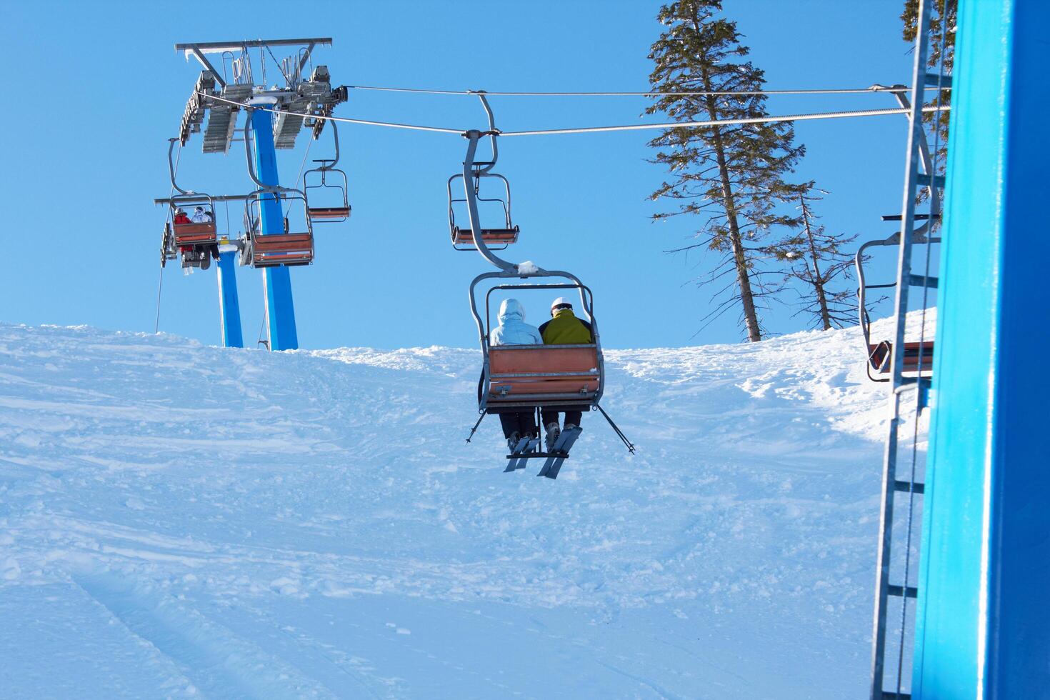 Cableway as background photo