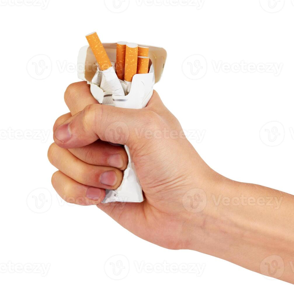stop smoking on white photo