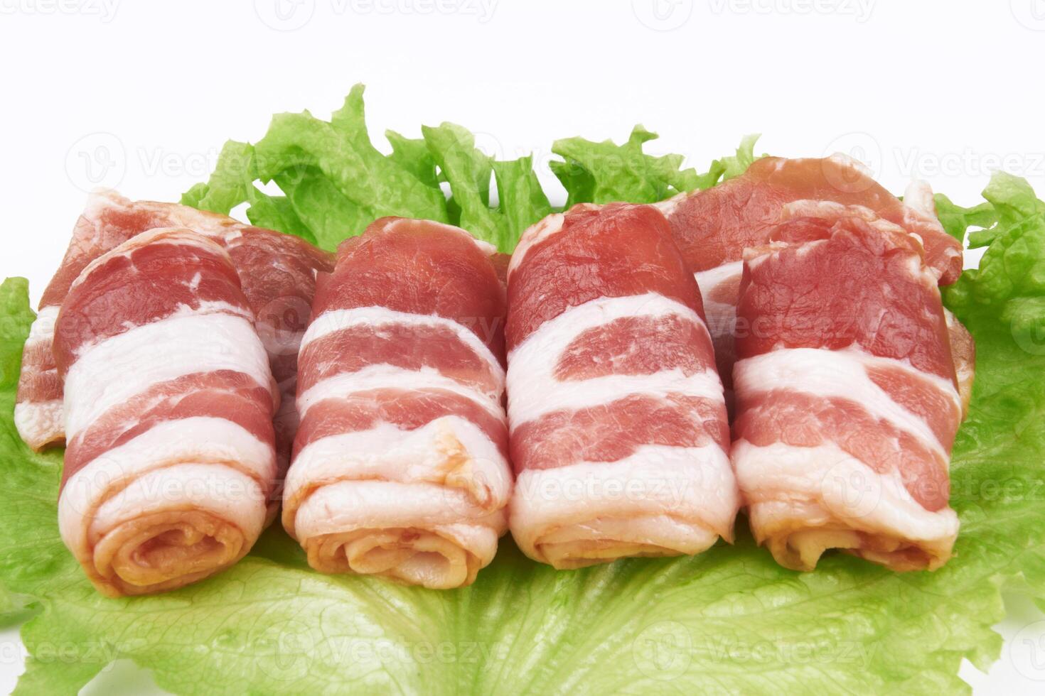 sliced bacon as background photo