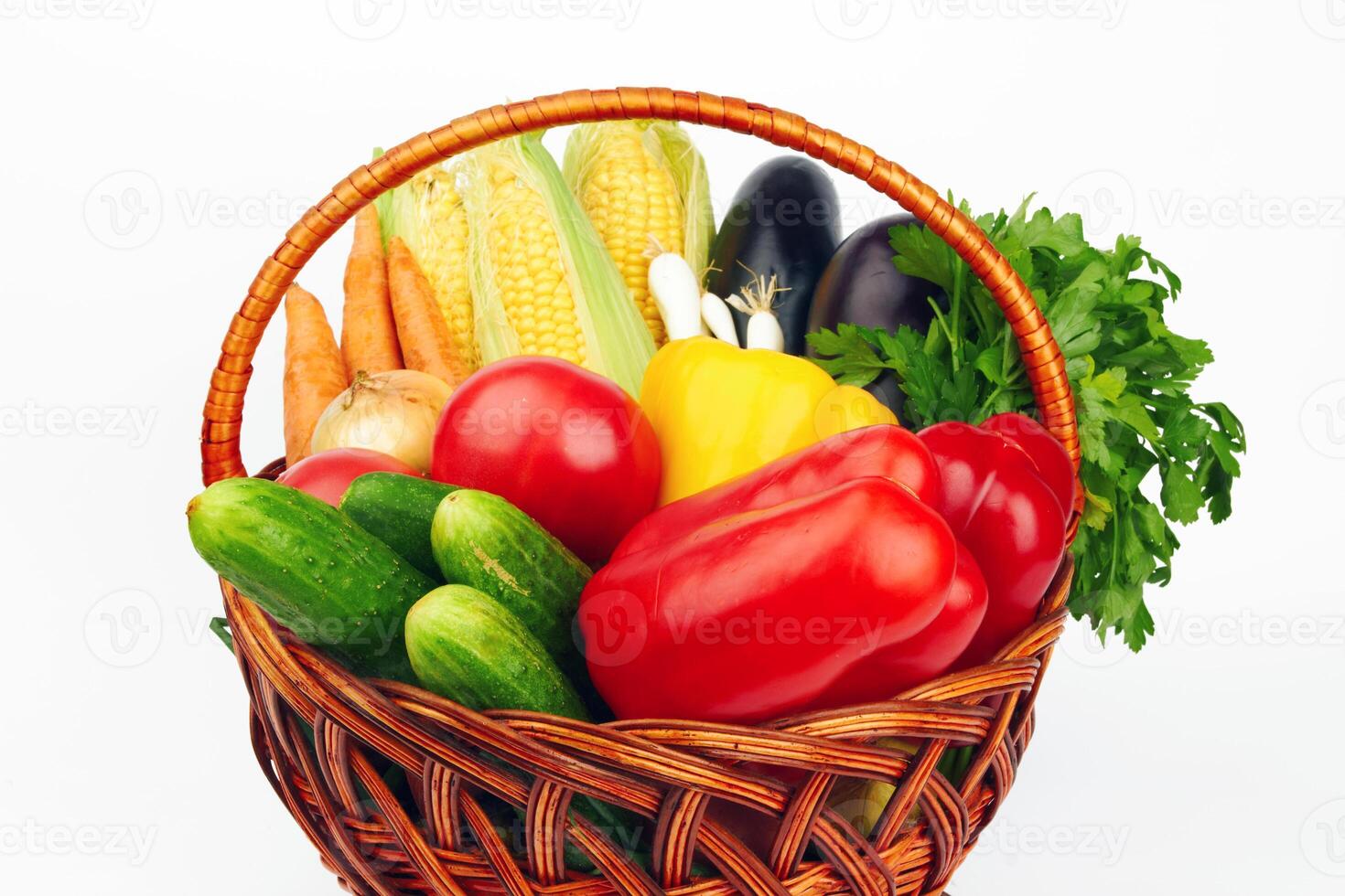 vegetables on white photo