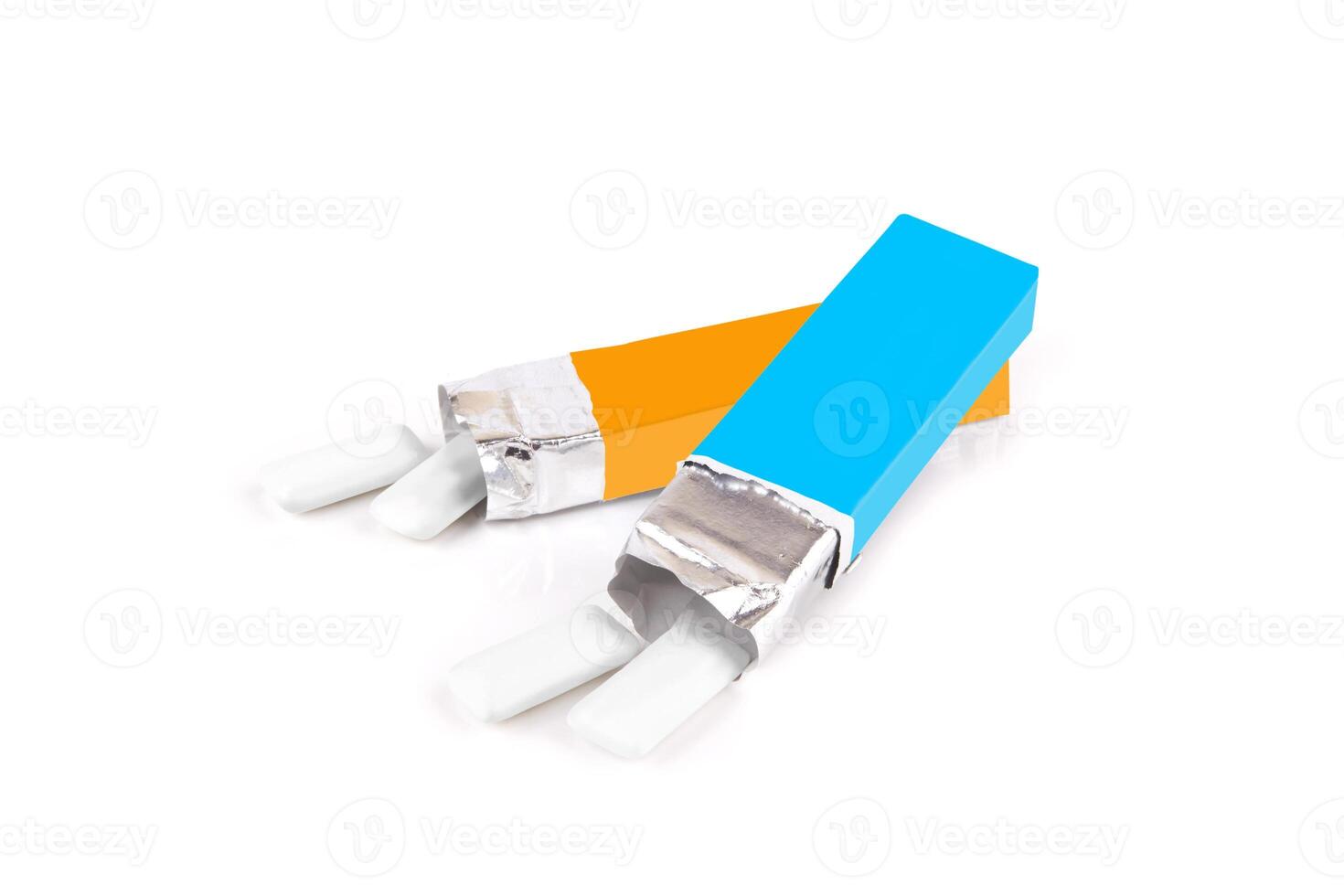 Chewing gum on white photo