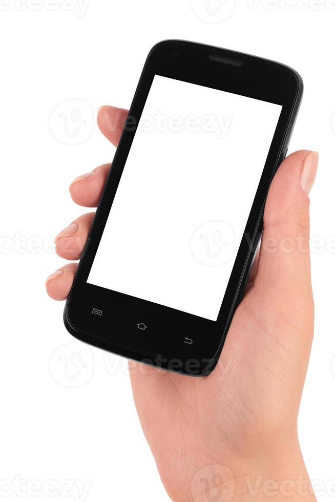 mobile phone on white photo