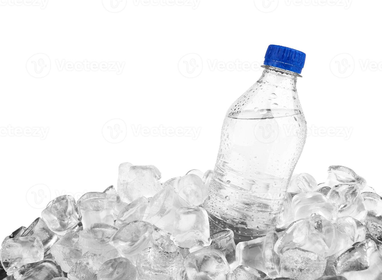 bottle in ice photo