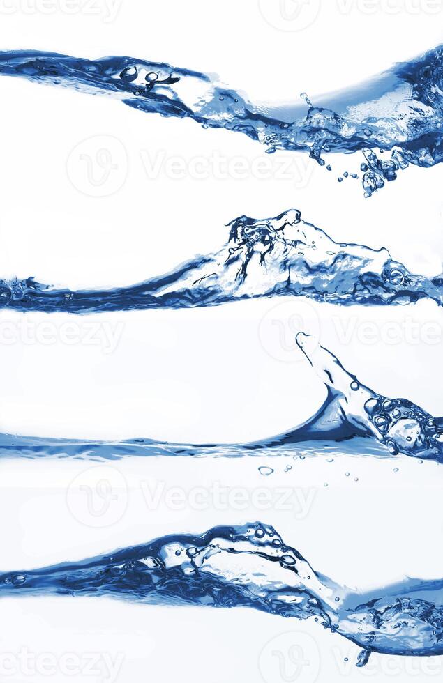 Set of water splashing photo