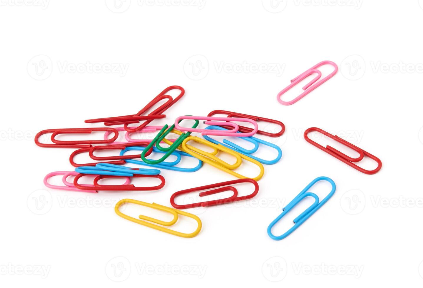 paper clips on white photo