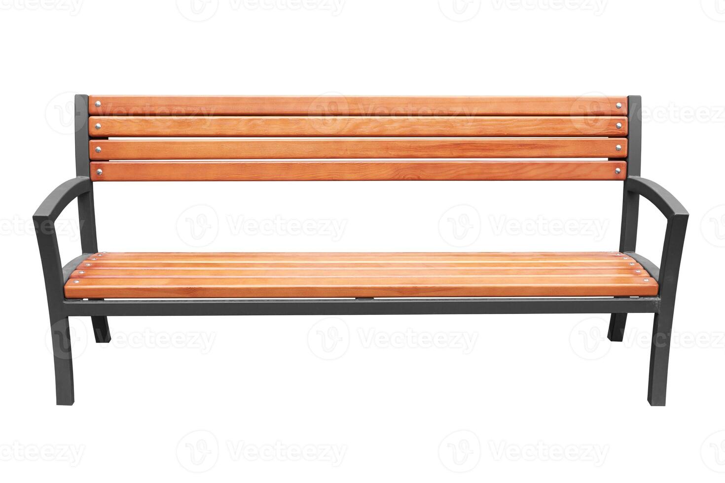 Park bench on white photo
