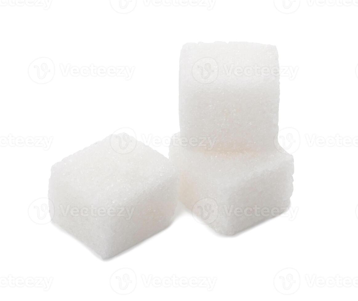 Sugar cube on white photo