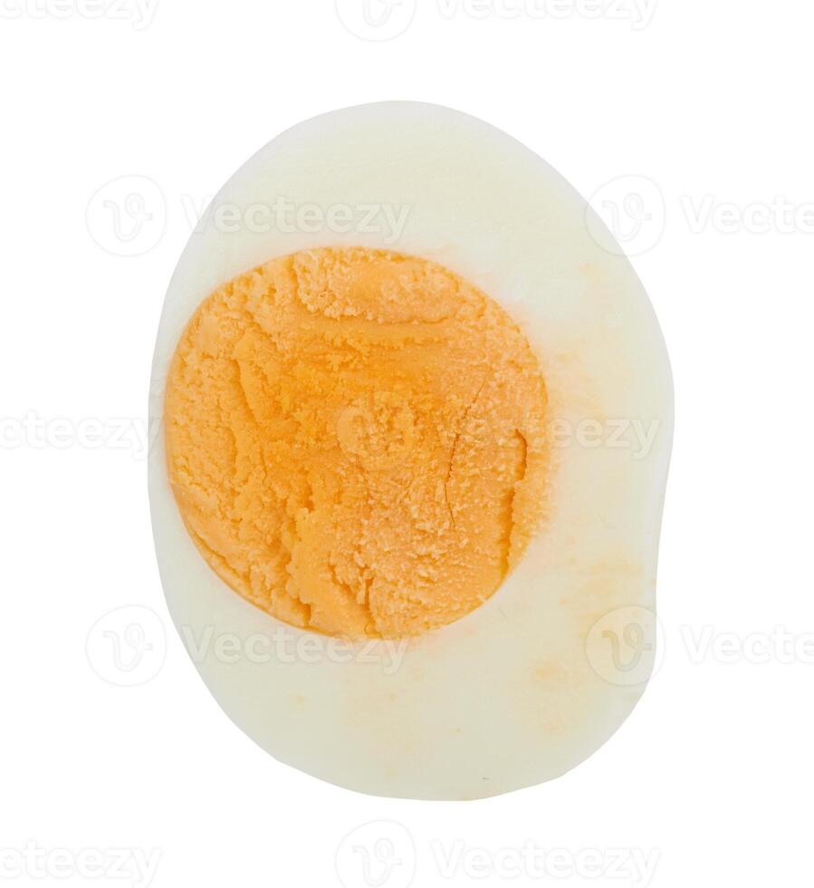 boiled egg on white photo