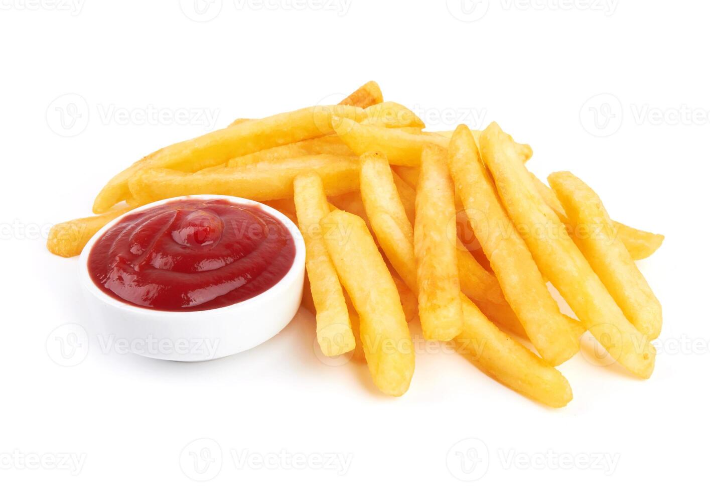 French fries on white photo