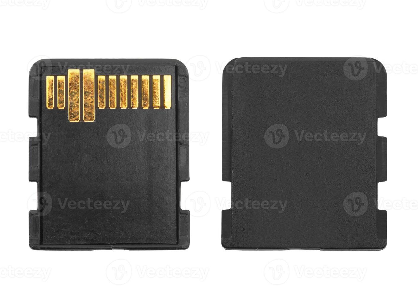 Memory cards on white photo