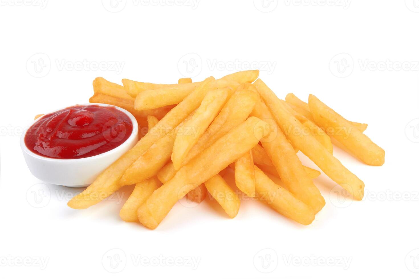 French fries on white photo