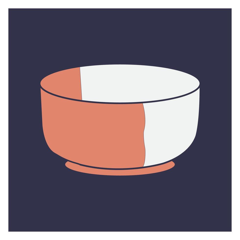 minimalist bowl icon vector