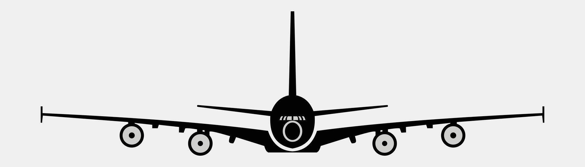 illustration of airbus 2D icon vector