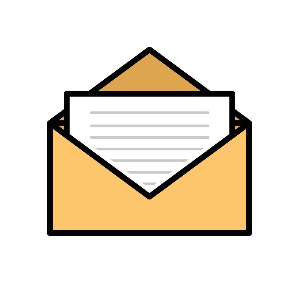 Mail icon illustration white background vector
