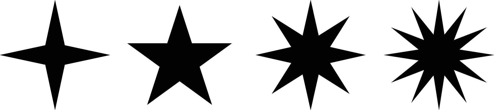 Star set icon shape. Sparkle star vector
