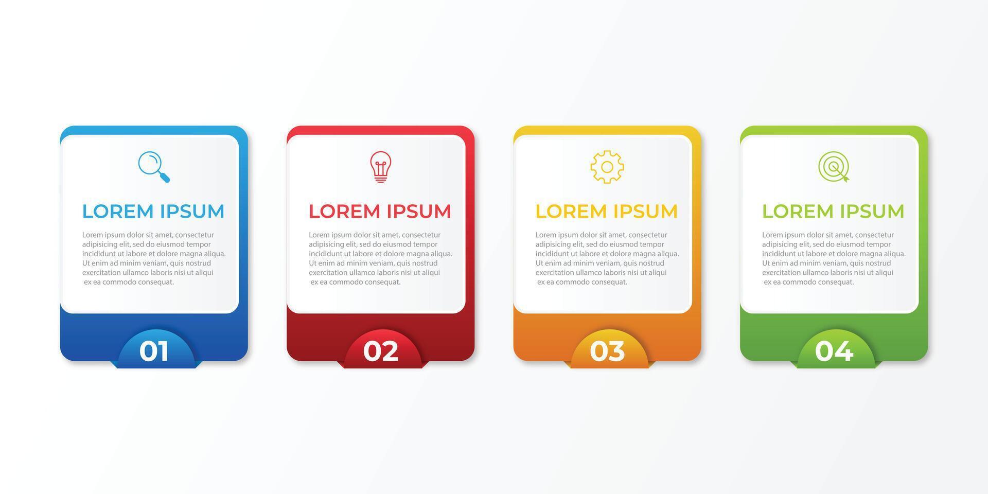 Infographic label design template with icons and 4 options or steps. Can be used for process diagram, presentations, workflow layout, banner, flow chart, info graph.Web vector