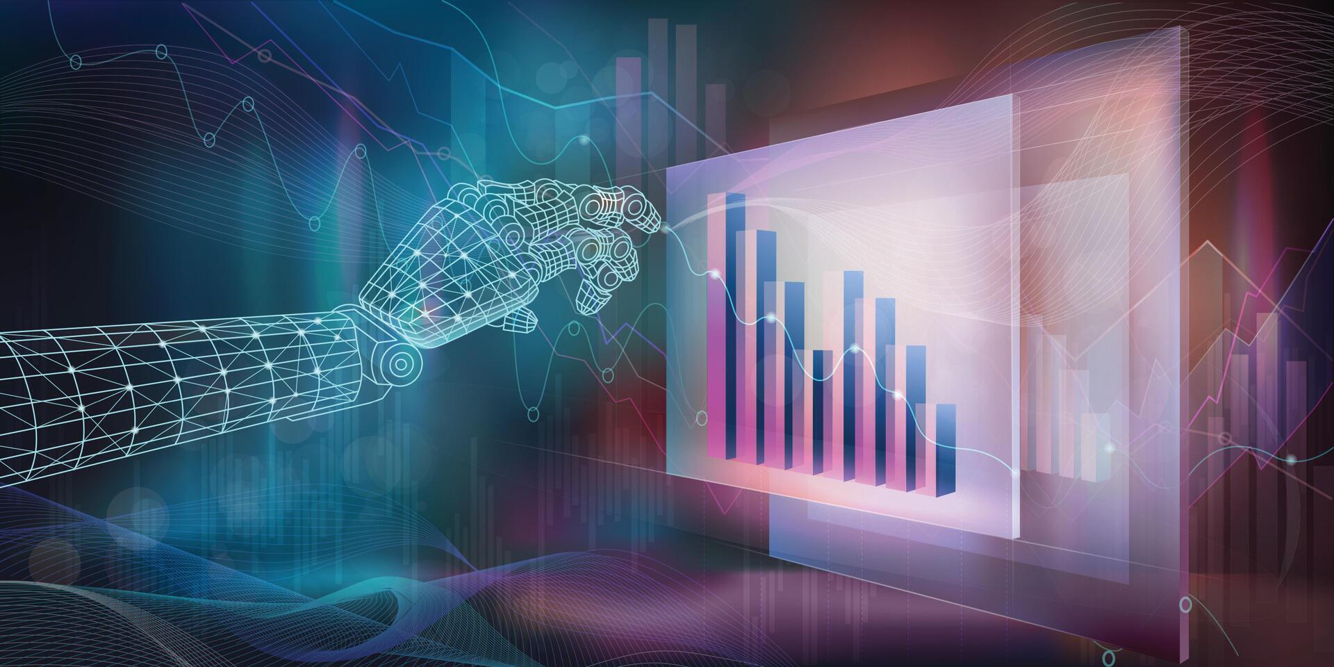 Abstract graphics on the topic of the development of financial indicators and investments vector