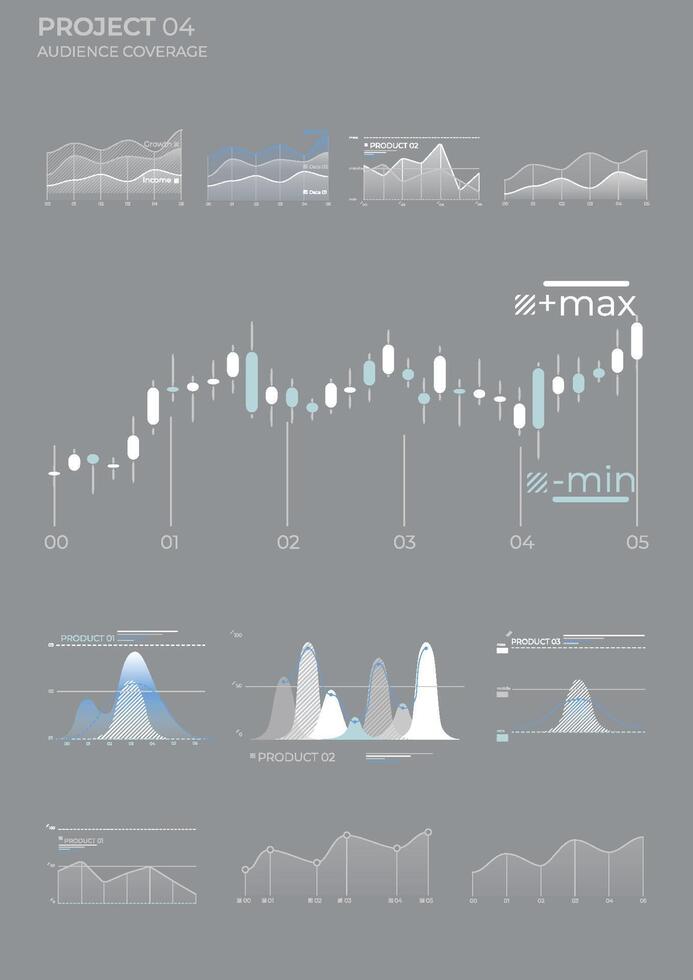Abstract graphic business diagrams. Modern illustration vector