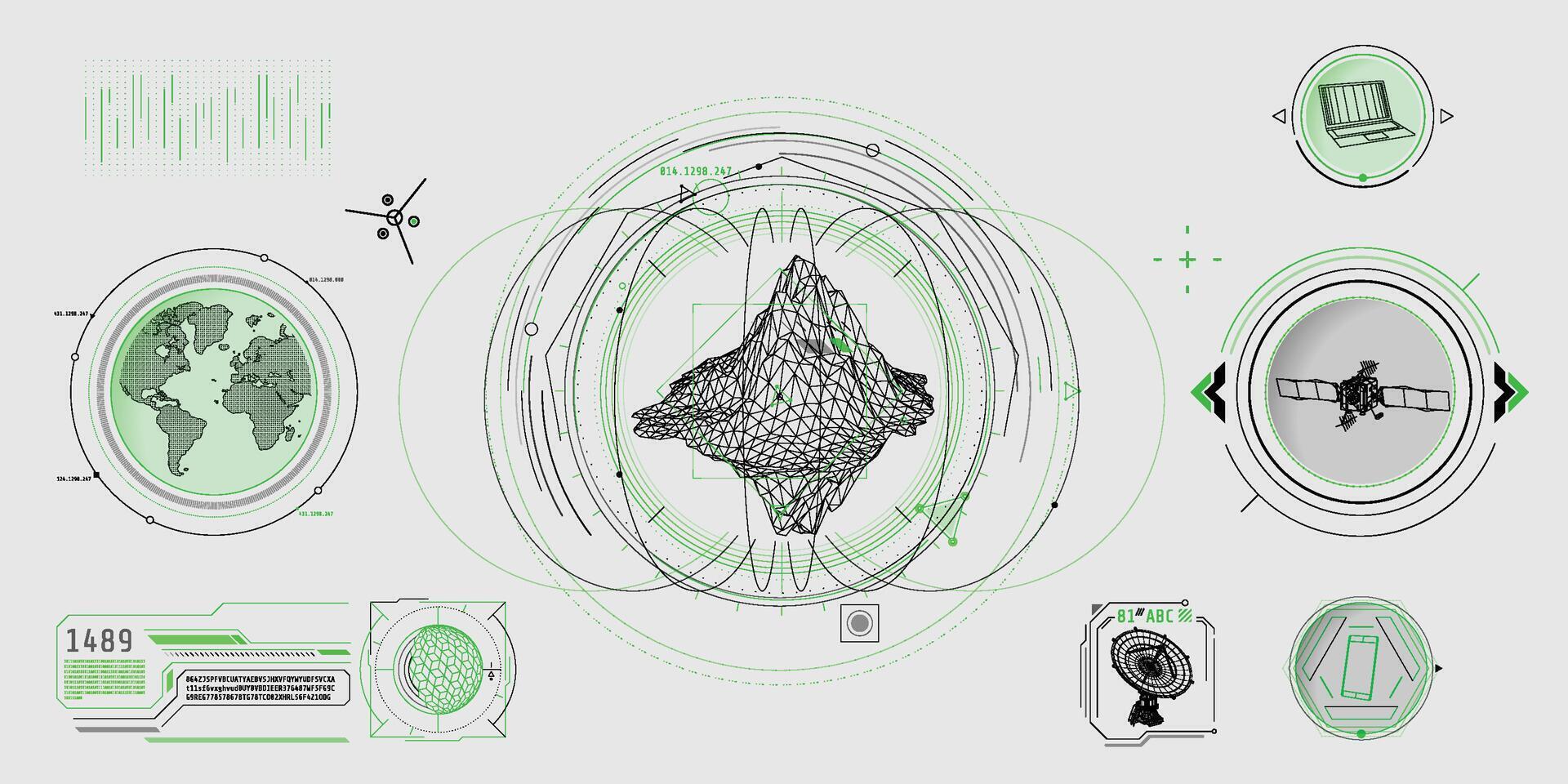 Design elements for infographic of big data. vector