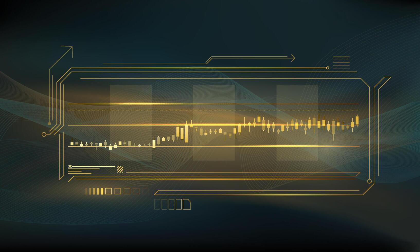 Abstract infographics of a stable financial chart. vector