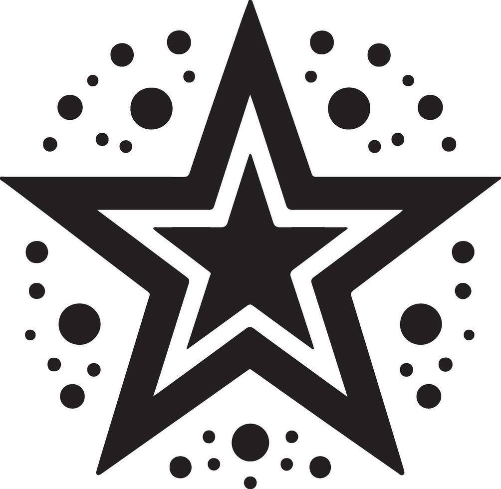 Iconic star illustration for creative use vector