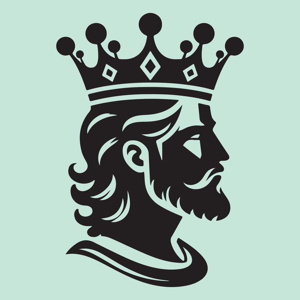 Royal majesty king icon silhouette vector