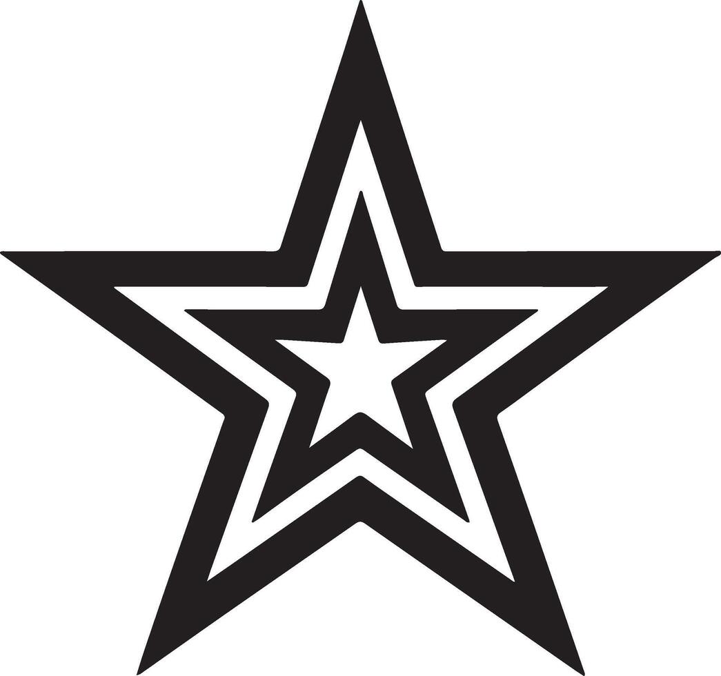 Shining star emblem for elegant design vector