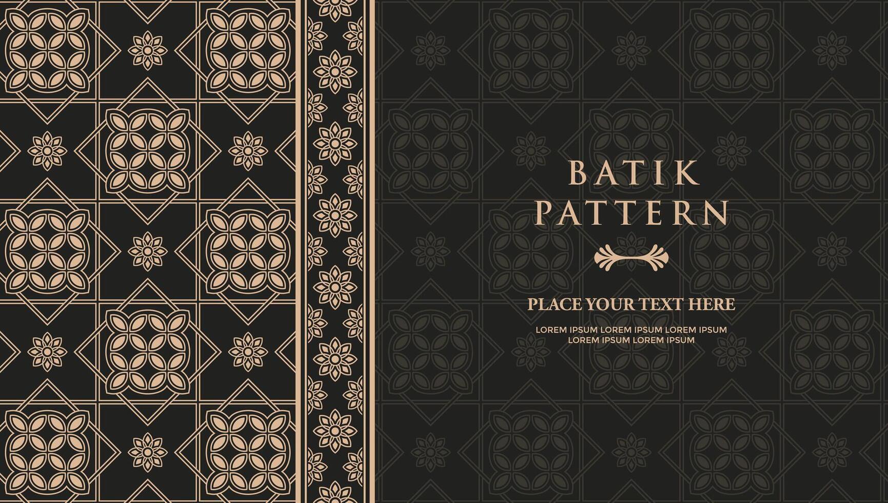batik frame ornamental pattern vector