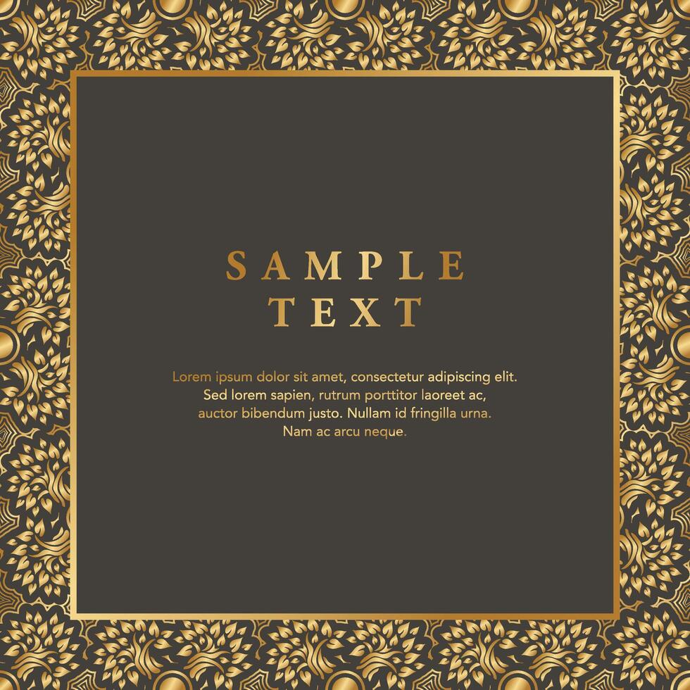gold floral Pattern template for cover vector