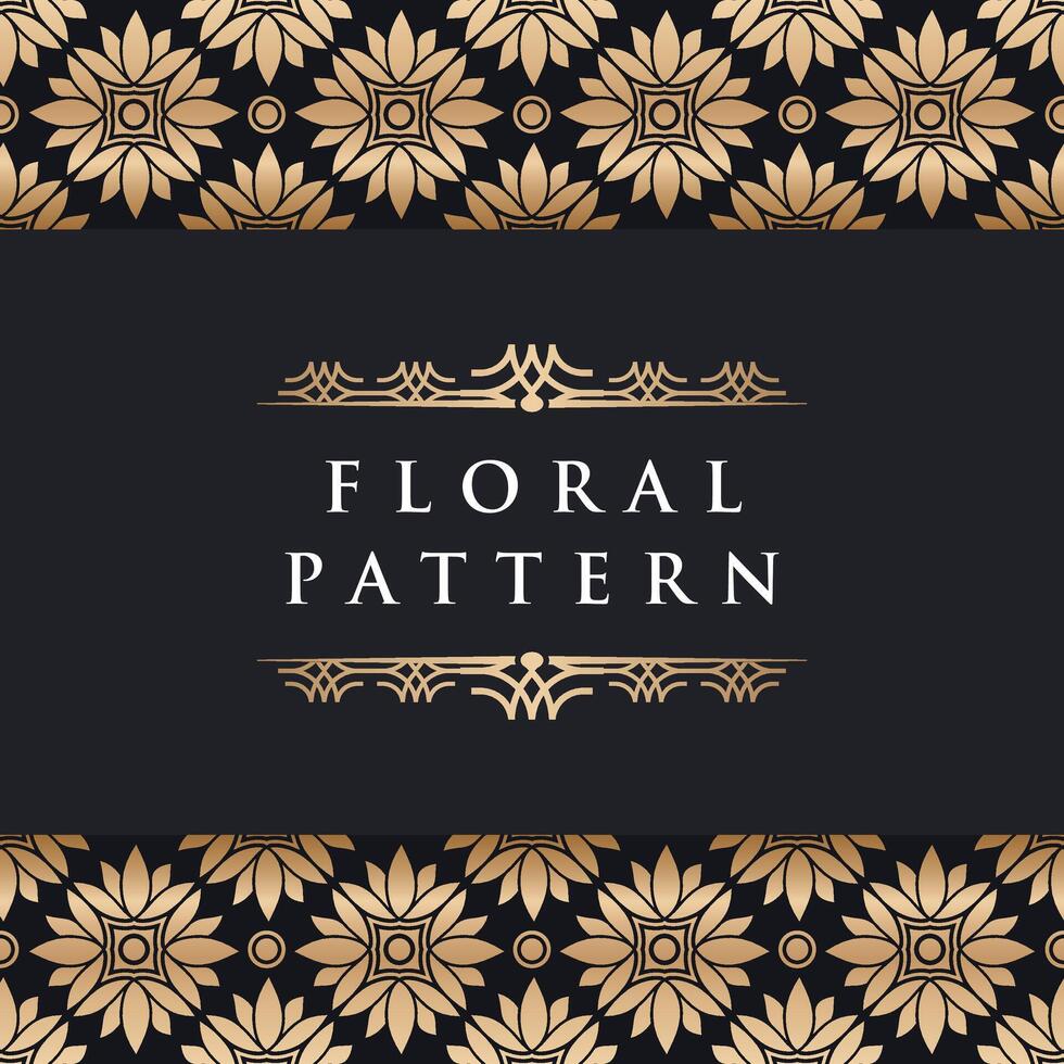 Floral frame pattern template vector