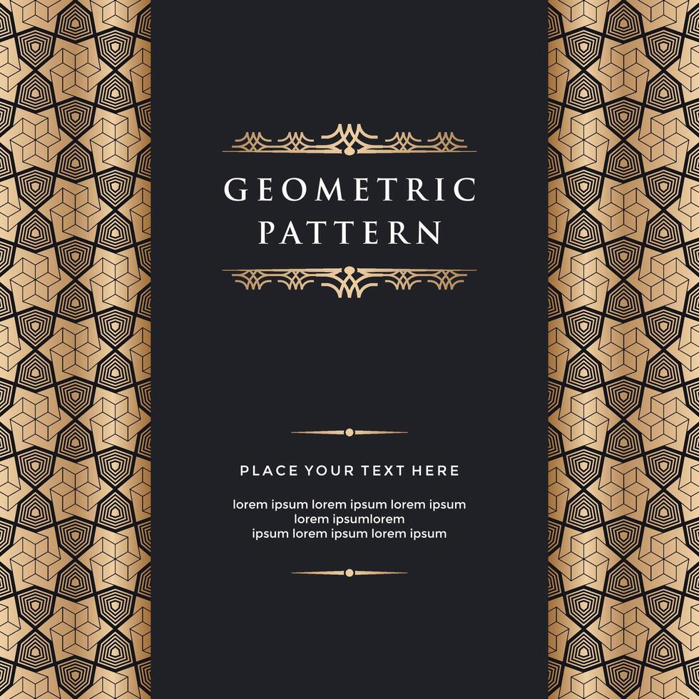 geometric frame border template vector